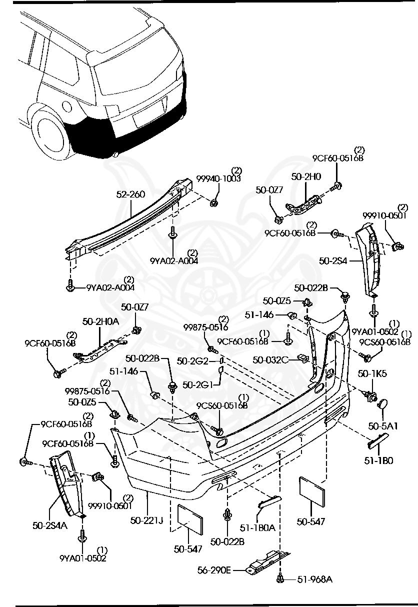 999100501 - Mazda - Screw Grommet - Nengun Performance