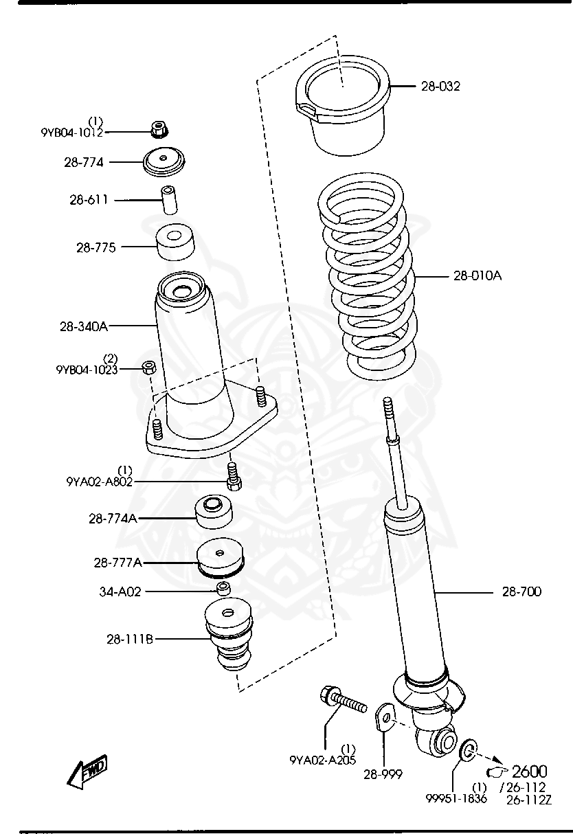 F152281A1A - Mazda - Bump Stopper - Nengun Performance F152281A1A - Mazda - Bump Stopper - Nengun Performance