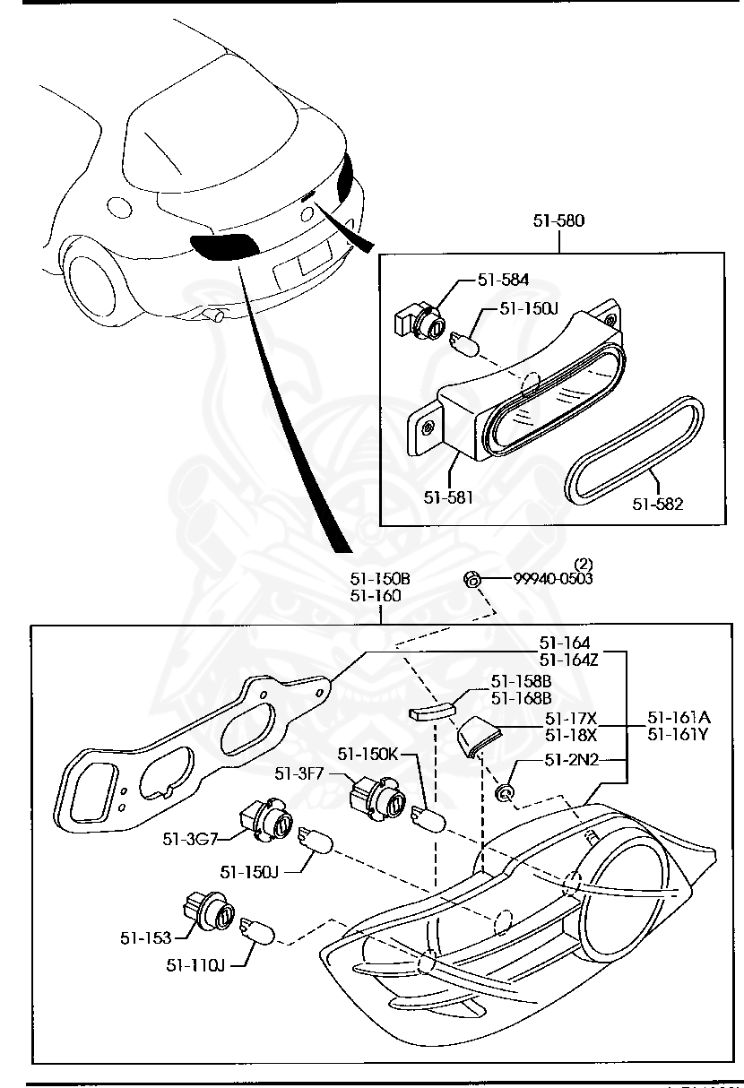 Mazda - Rear Combi Gasket (r)