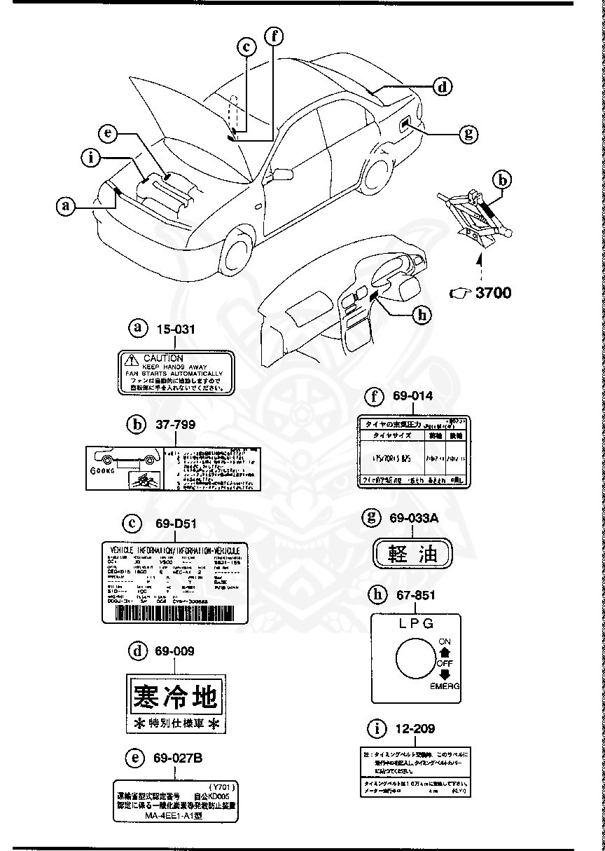 Mazda - Vehicle Information Label
