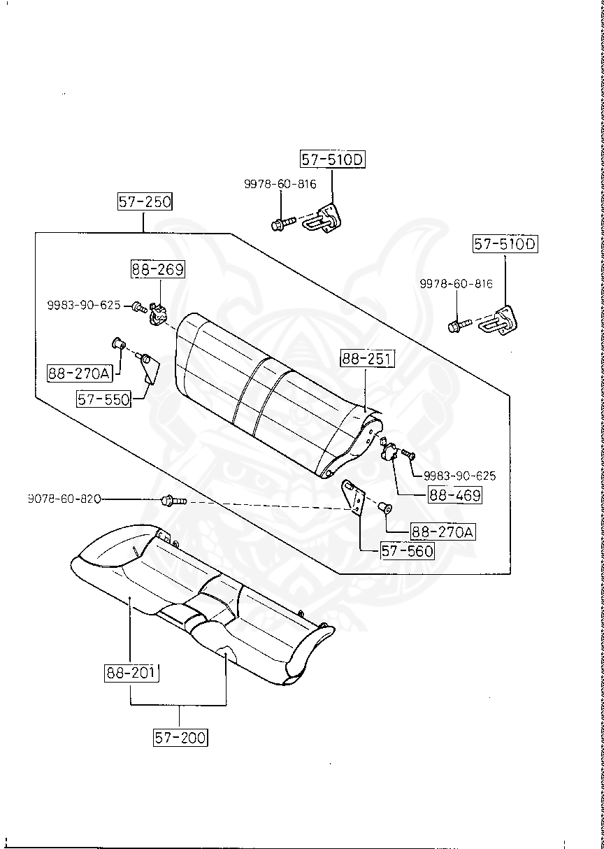 FB1088469 - Mazda - Rear Seat Back Catch (l) - Nengun Performance 