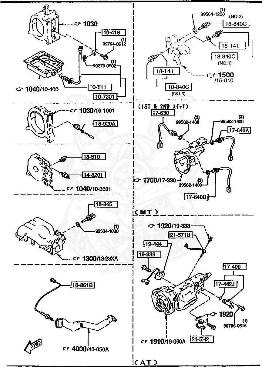 Intake Air Temp Sensor Mazda Air Charge Temp Sensor - Genuine OEM