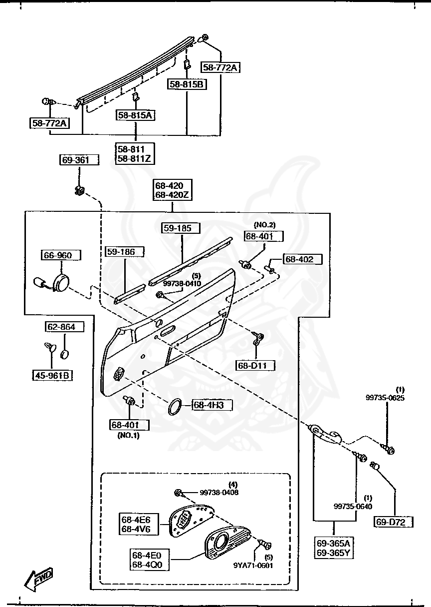 NA0258821 - Mazda - No.2 Weatherstrip - Nengun Performance