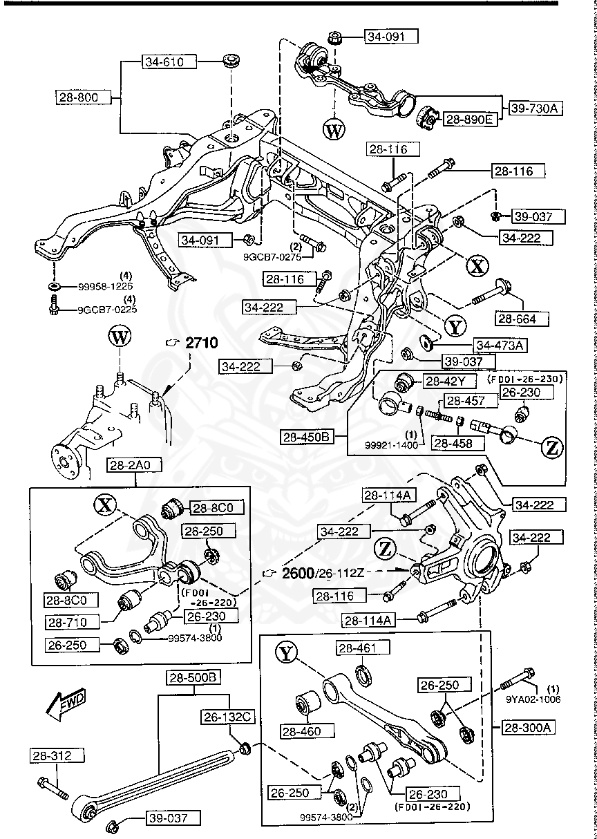 FD0128460 - Mazda - Lower Arm Bushing - Nengun Performance