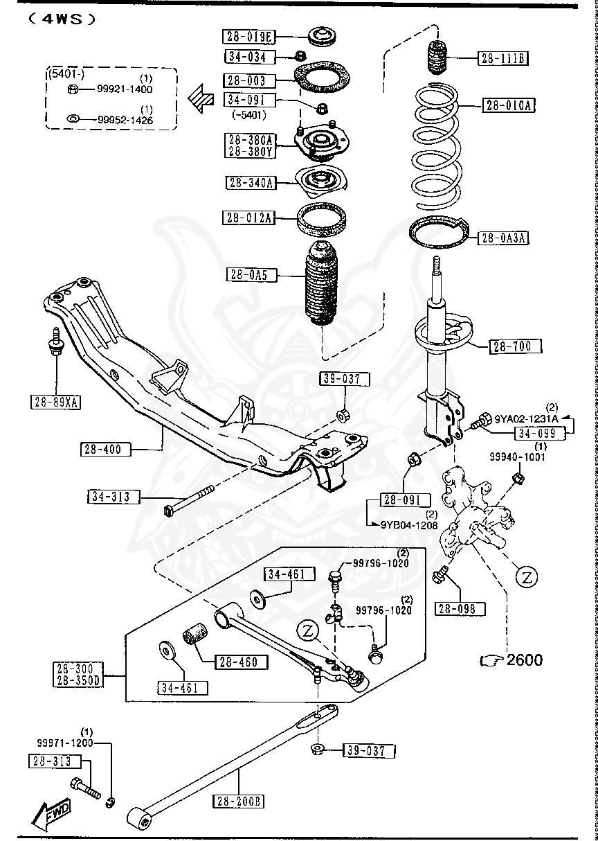 999401001 - Mazda - Flange Nut - Nengun Performance