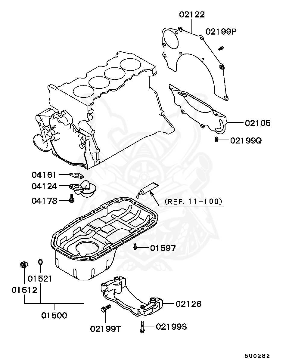 MF140202 - Mitsubishi - Bolt, Eng Rr Plate - Nengun Performance