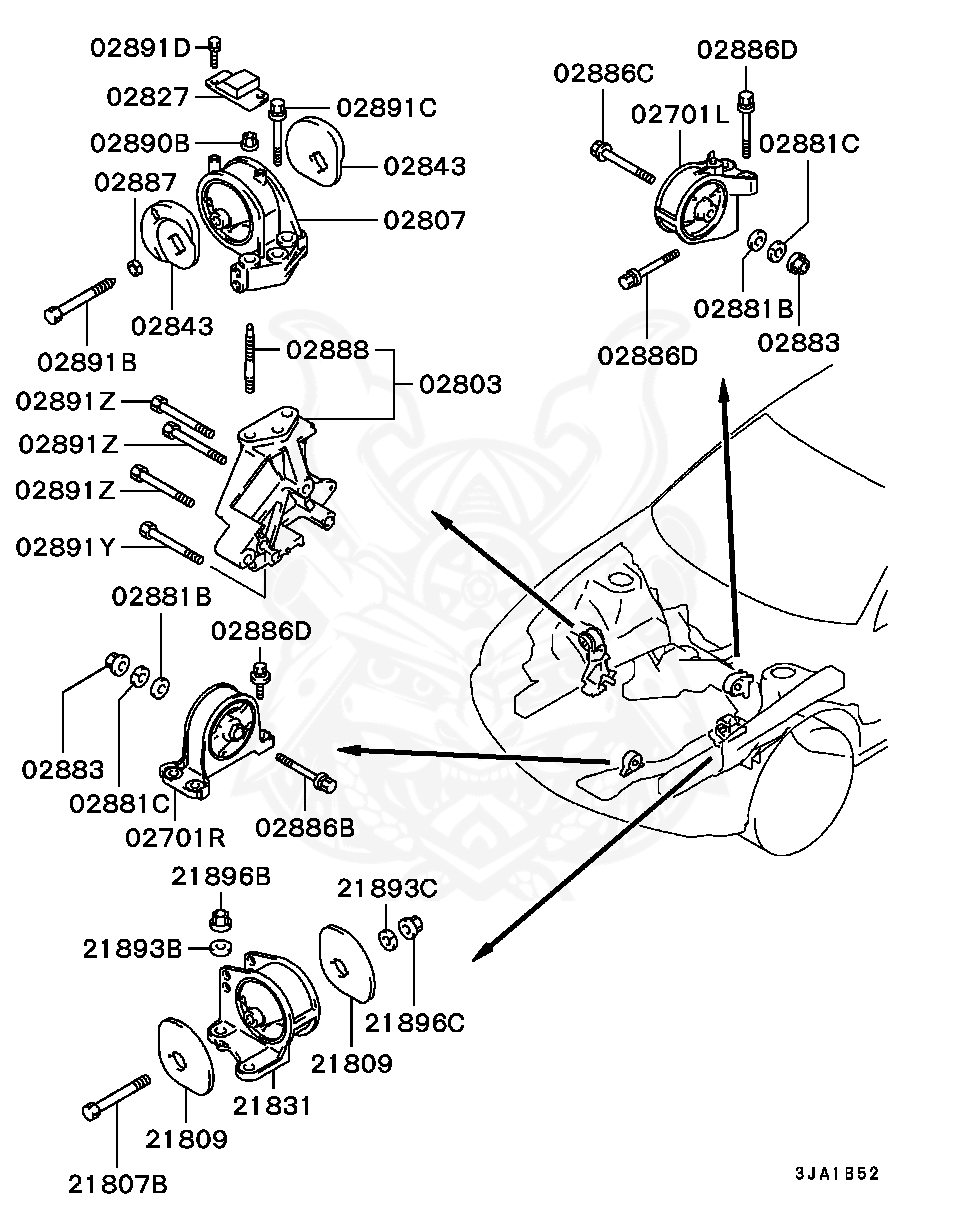 MF450006 - Mitsubishi - Washer, Timing Belt Train - Nengun Performance