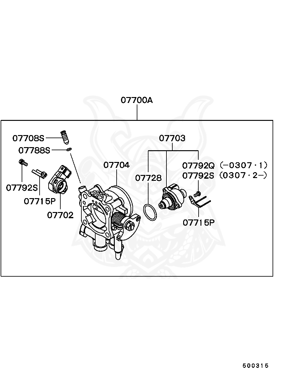 MD628166 - Mitsubishi - Servo Kit, Throttle Body Idle Speed