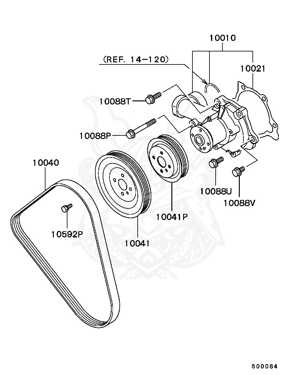 MD186125 - Mitsubishi - Belt, Alternator & Others - Nengun Performance