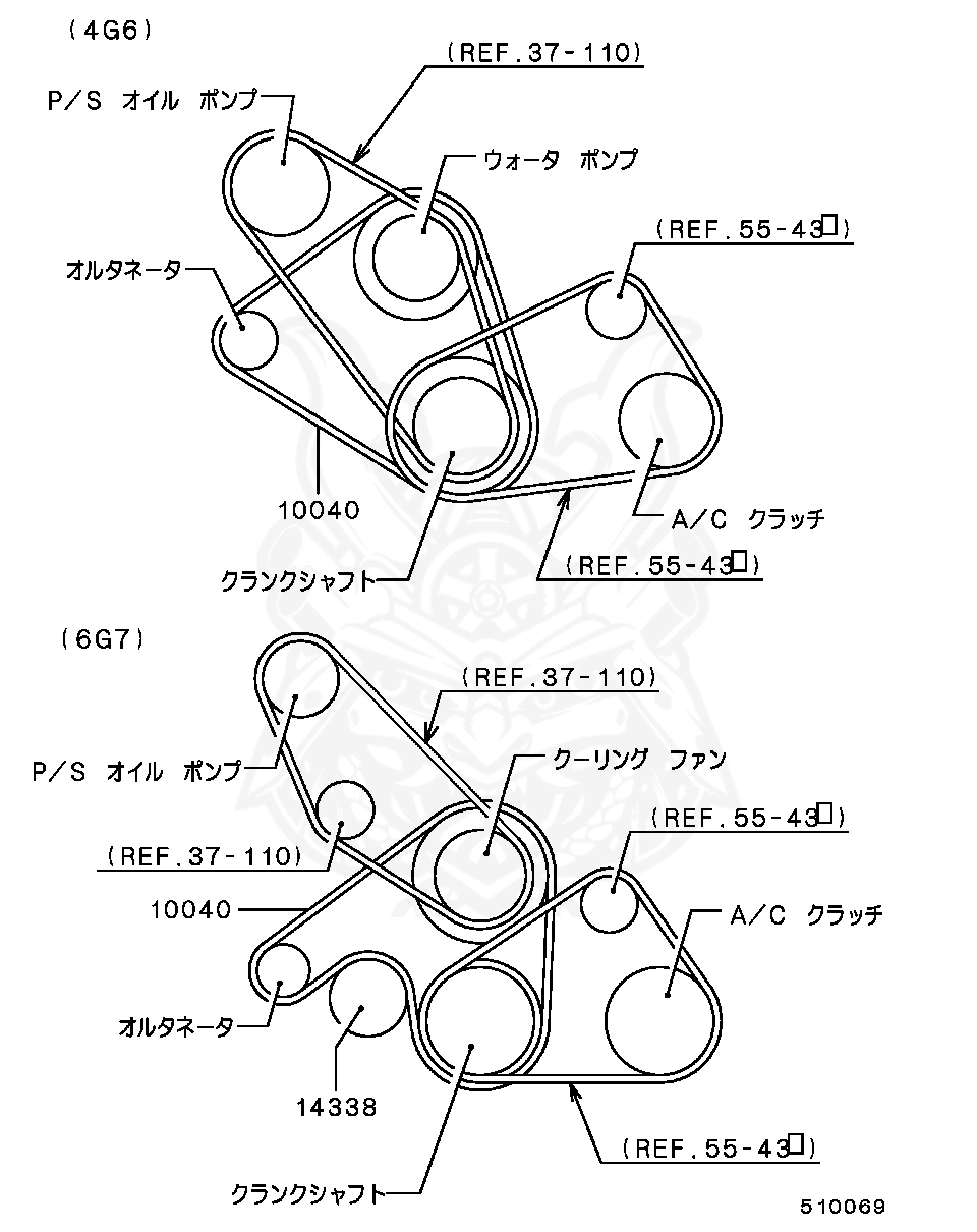 mitsubishi drive belts