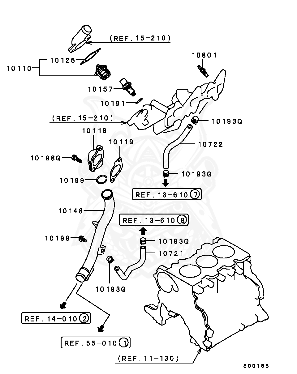 MD972911 - Mitsubishi - Thermostat Kit - Nengun Performance