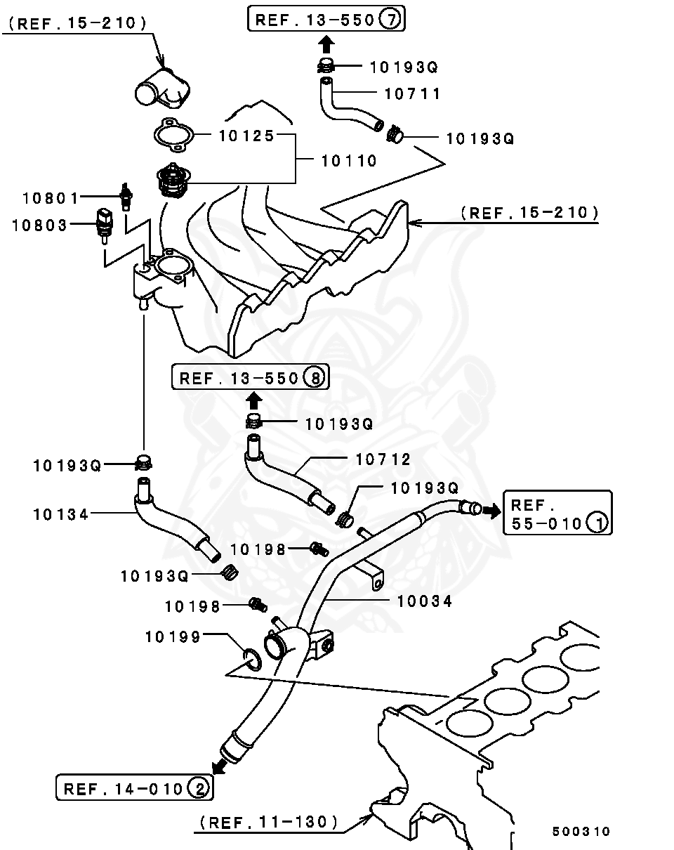 MD972911 - Mitsubishi - Thermostat Kit - Nengun Performance