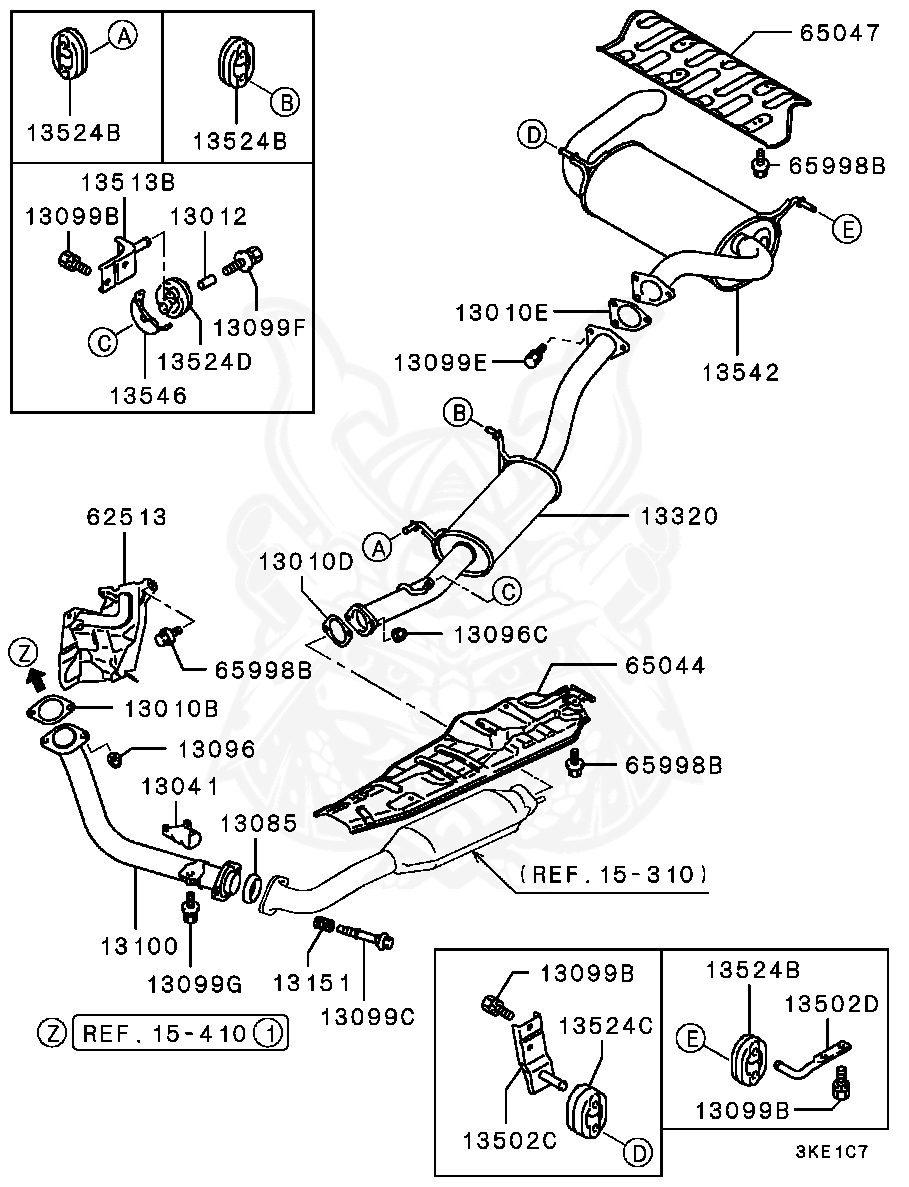 MR431024 - Mitsubishi - Spring, Exhaust Fr Pipe Cushion - Nengun ...