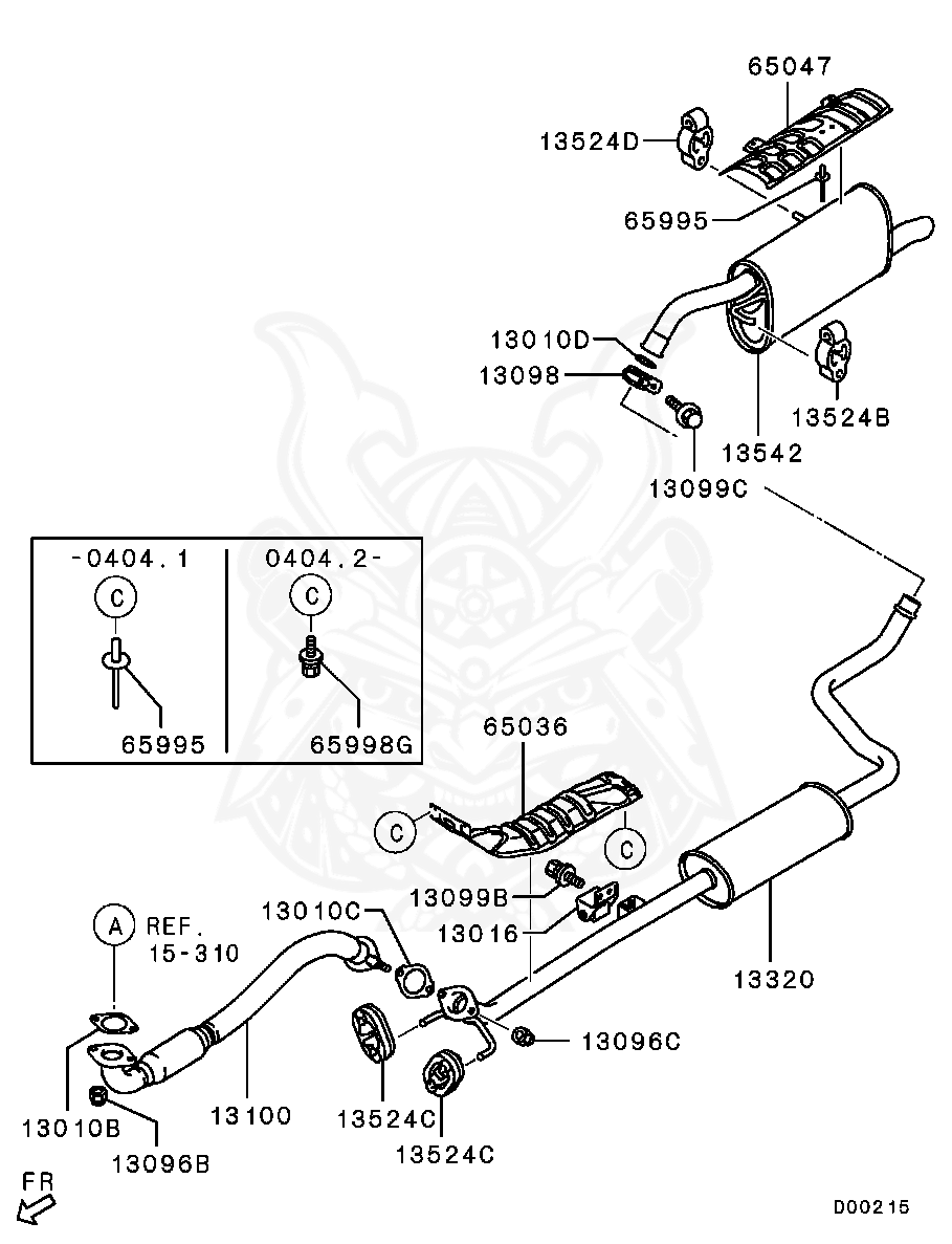 Mr529712 mitsubishi прокладка глушителя