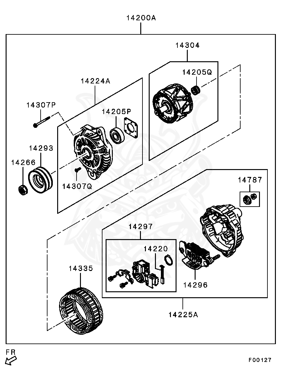 Mitsubishi - Bearing, Alternator Rotor