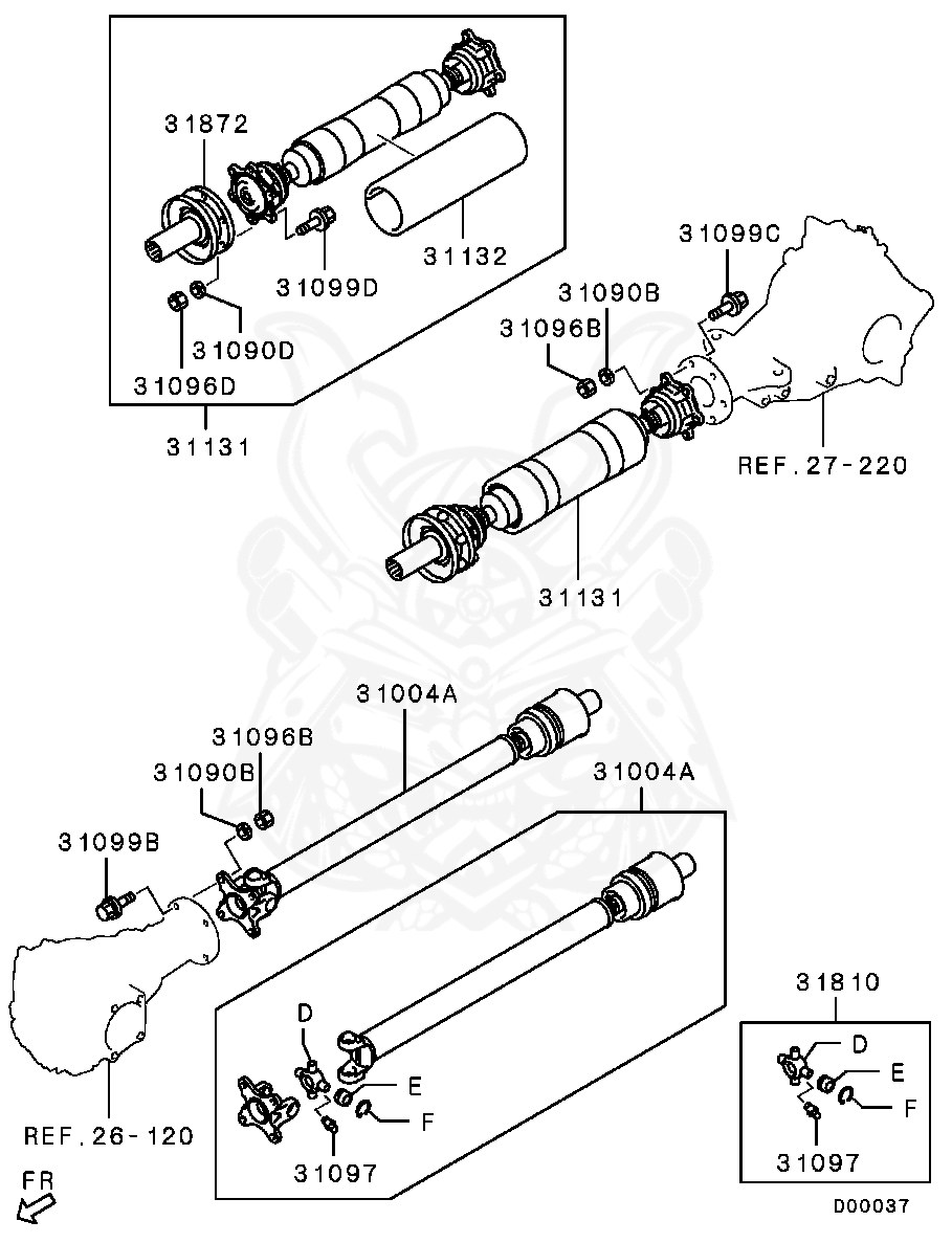 New Genuine Mitsubishi Bolt,Propeller Shaft MB505065 OEM