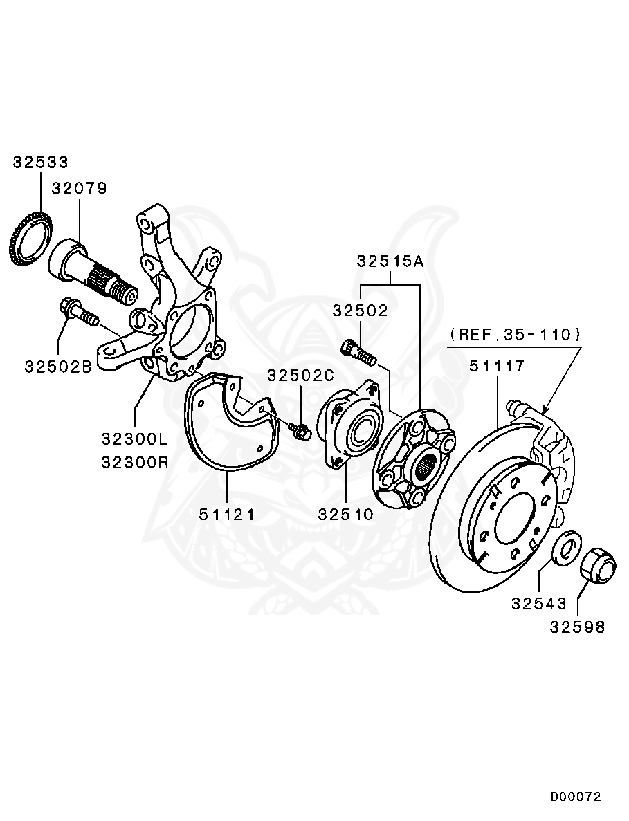 MB911495 - Mitsubishi - Bolt, Fr Wheel Hub - Nengun Performance