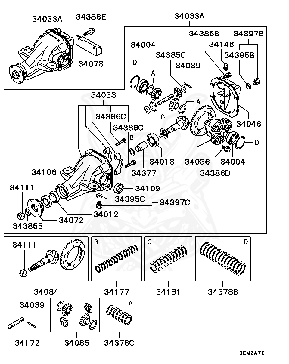 MB001261 - Mitsubishi - Plug Kit, Rr Diff - Nengun Performance