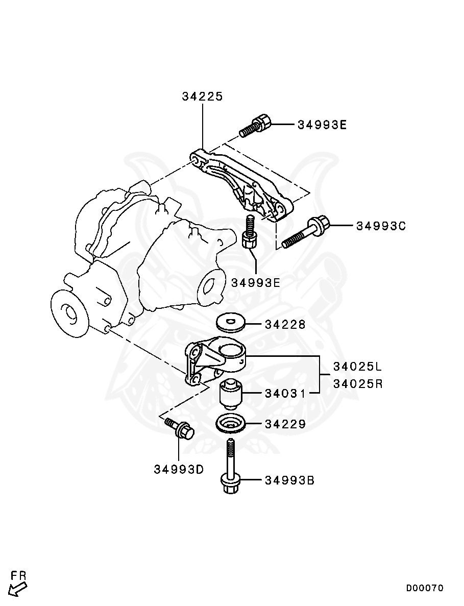 MU140023 - Mitsubishi - Bolt, Rr Diff Rr Mounting - Nengun Performance