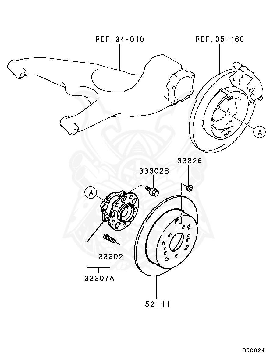 MB911495 - Mitsubishi - Bolt, Fr Wheel Hub - Nengun Performance