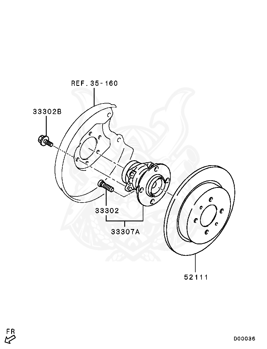 MB911495 - Mitsubishi - Bolt, Fr Wheel Hub - Nengun Performance