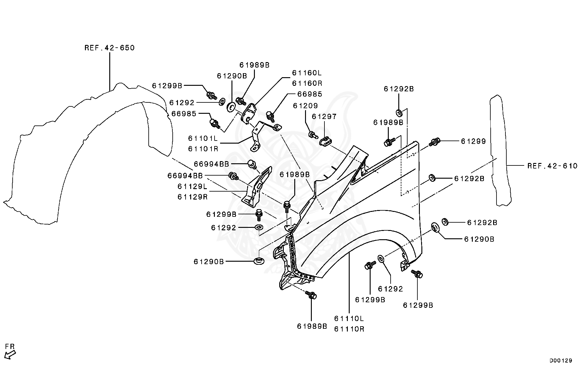MR220501 - Mitsubishi - Clip, Eng Room Cover - Nengun Performance