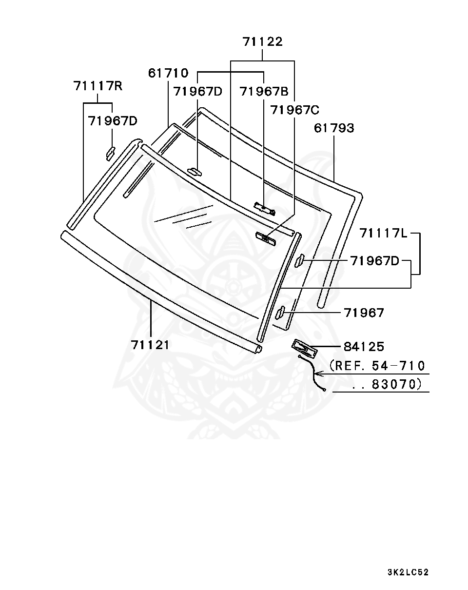 Mr Mitsubishi Upper Windshield Moulding Nengun Performance