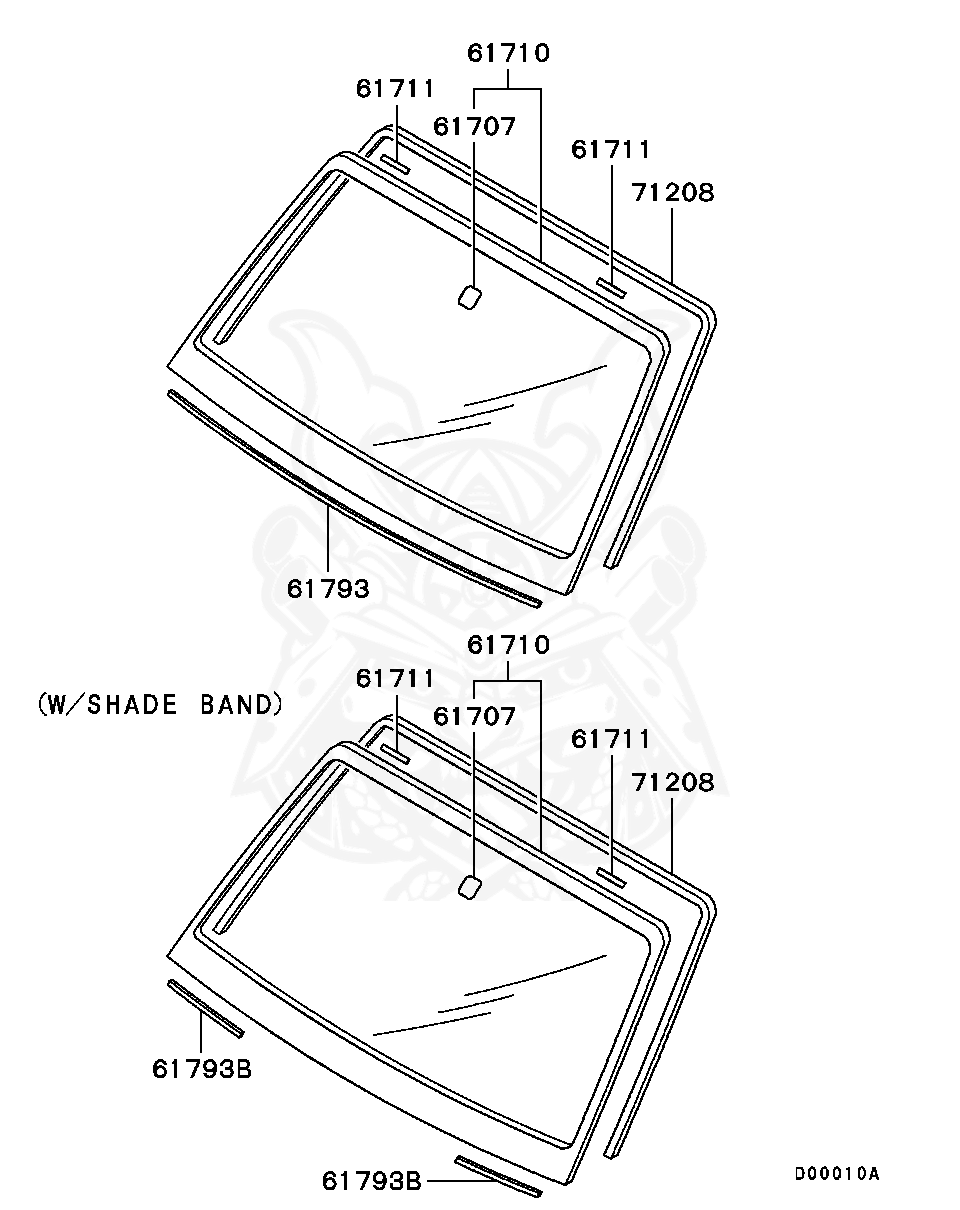 MR306799 - Mitsubishi - Button, Windshield Glass - Nengun Performance
