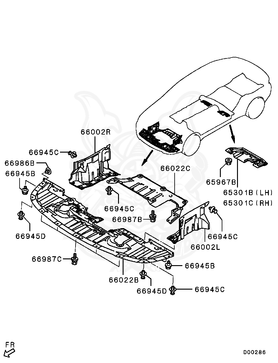 5370A311 - Mitsubishi - Cover, Eng Room Under, Fr - Nengun Performance