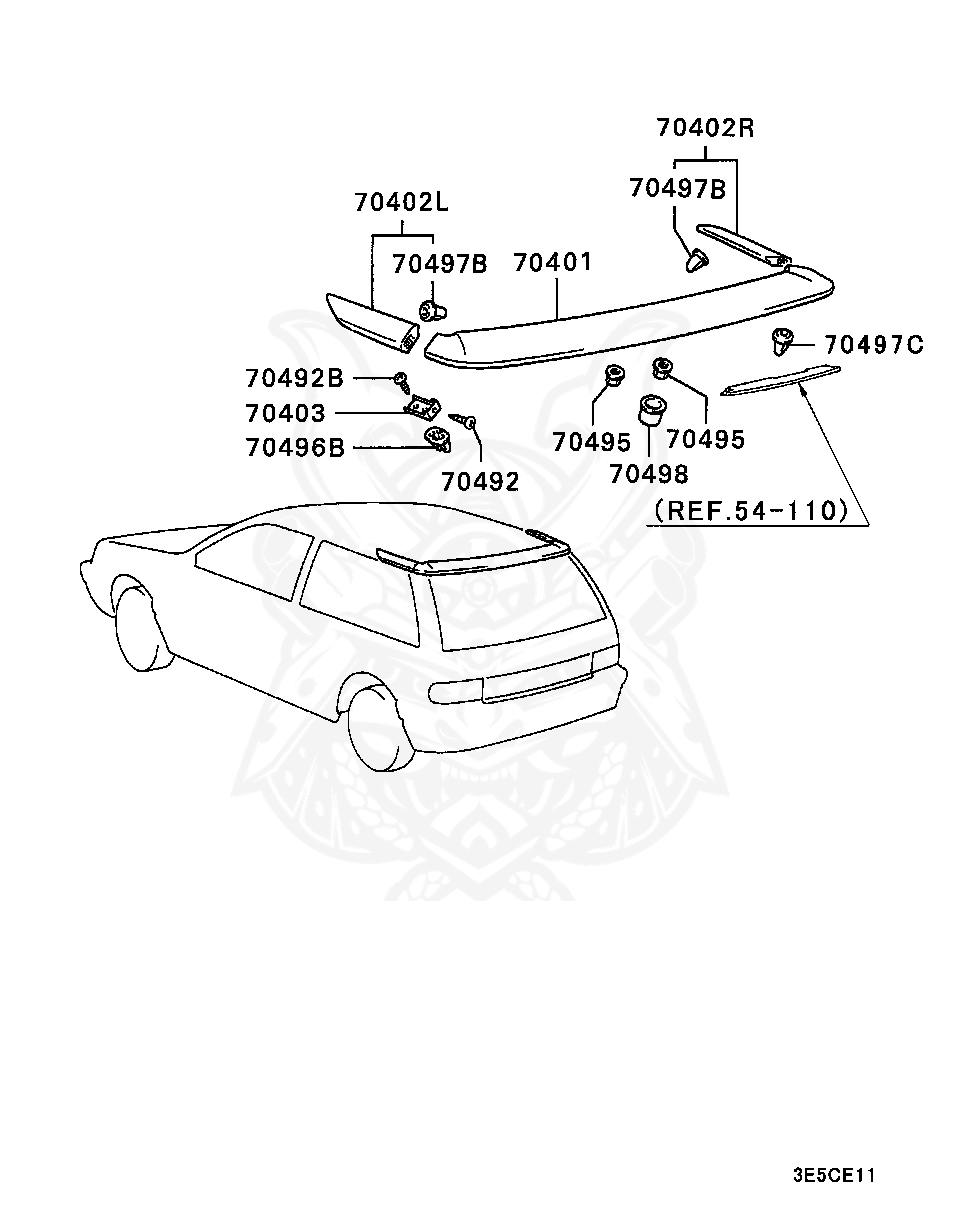 MB759399 - Mitsubishi - Air Spoiler, Side, Rh - Nengun Performance