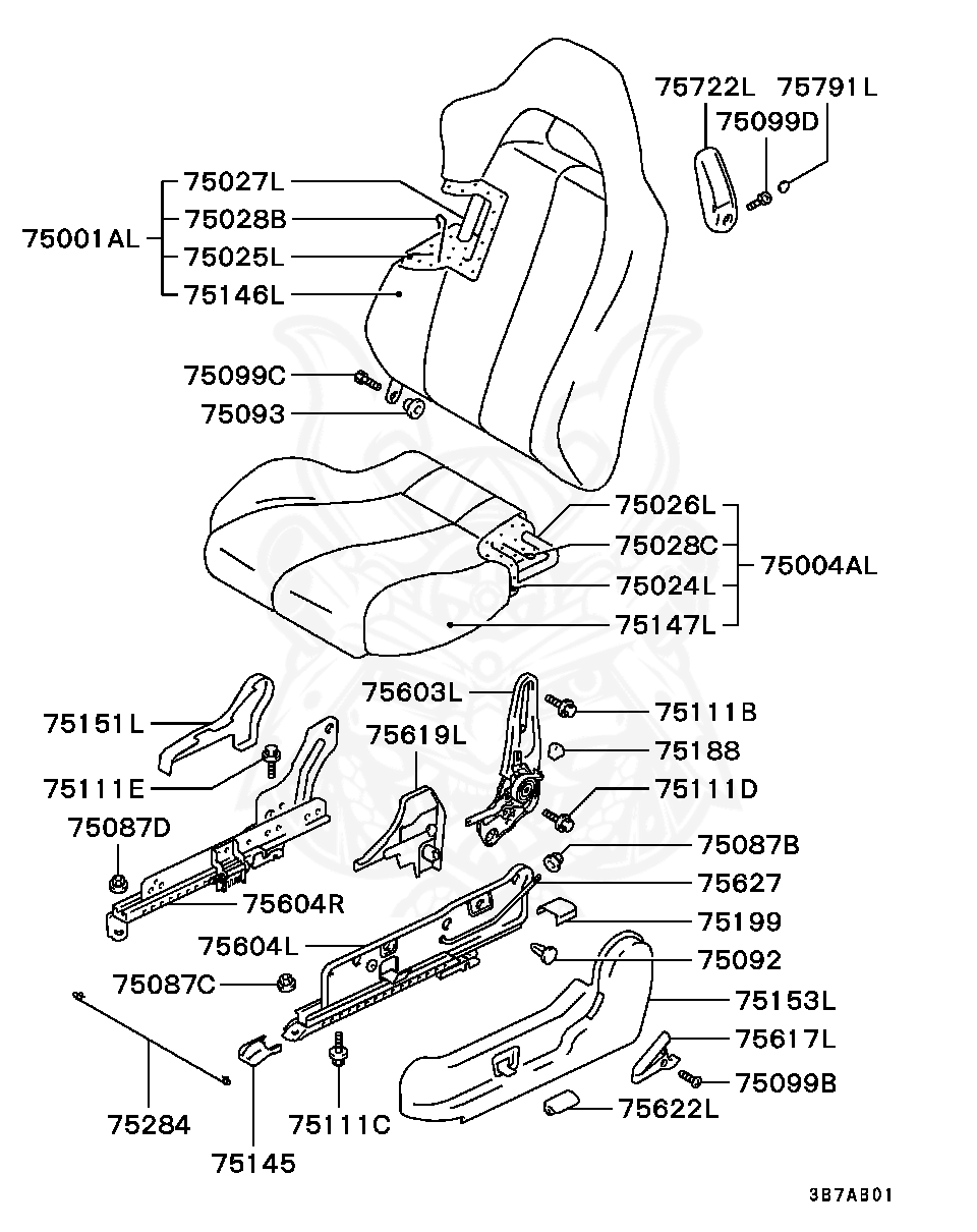 MS440504 - Mitsubishi - Nut Front Suspension Stabilizer - Nengun ...