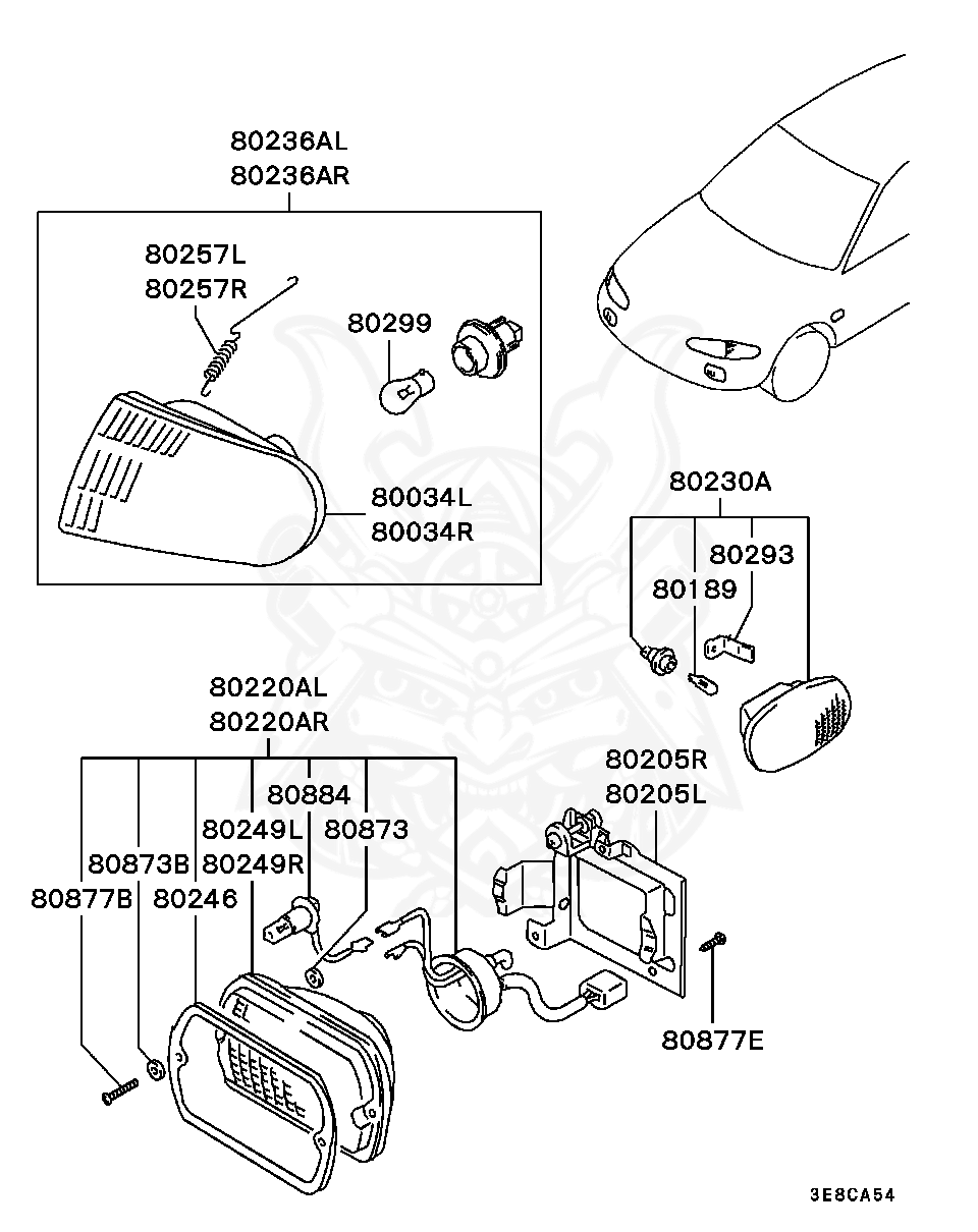 MB929461 - Mitsubishi - Lamp Unit, Turn Signal, Fr Lh - Nengun 