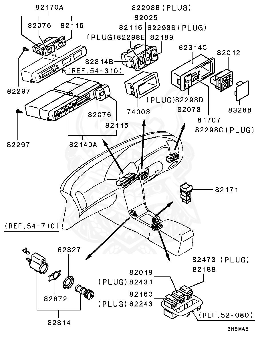 MB170107 - Mitsubishi - Plate, Cigar Lighter - Nengun Performance