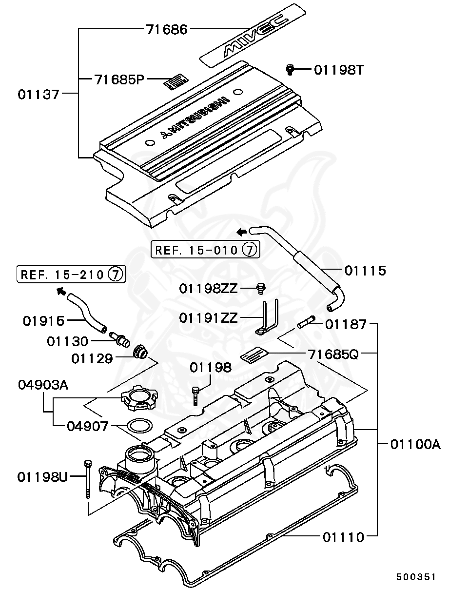 MD194344 - Mitsubishi - Gasket, Rocker Cover - Nengun Performance