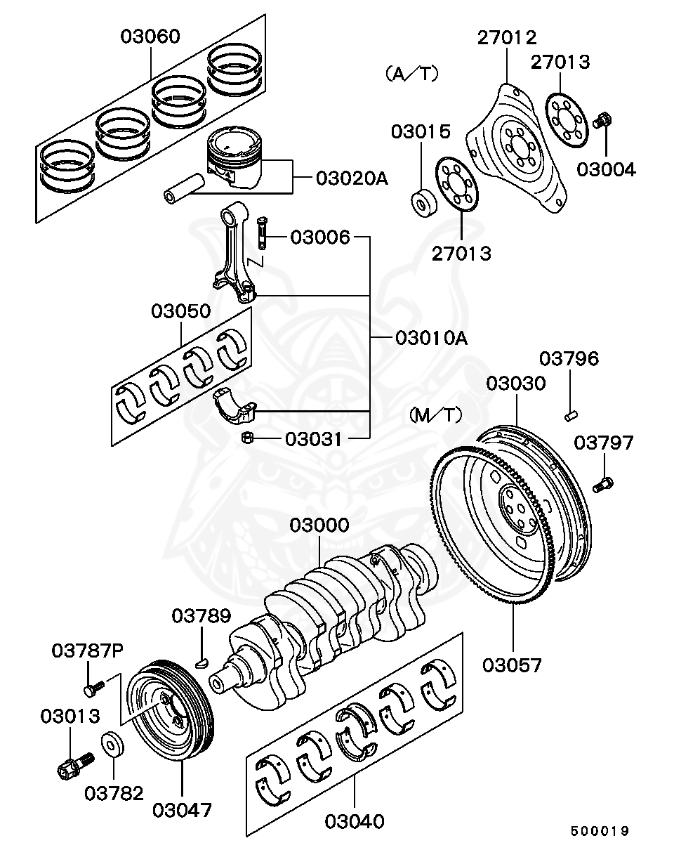 MD008959 - Mitsubishi - Key, Crankshaft - Nengun Performance