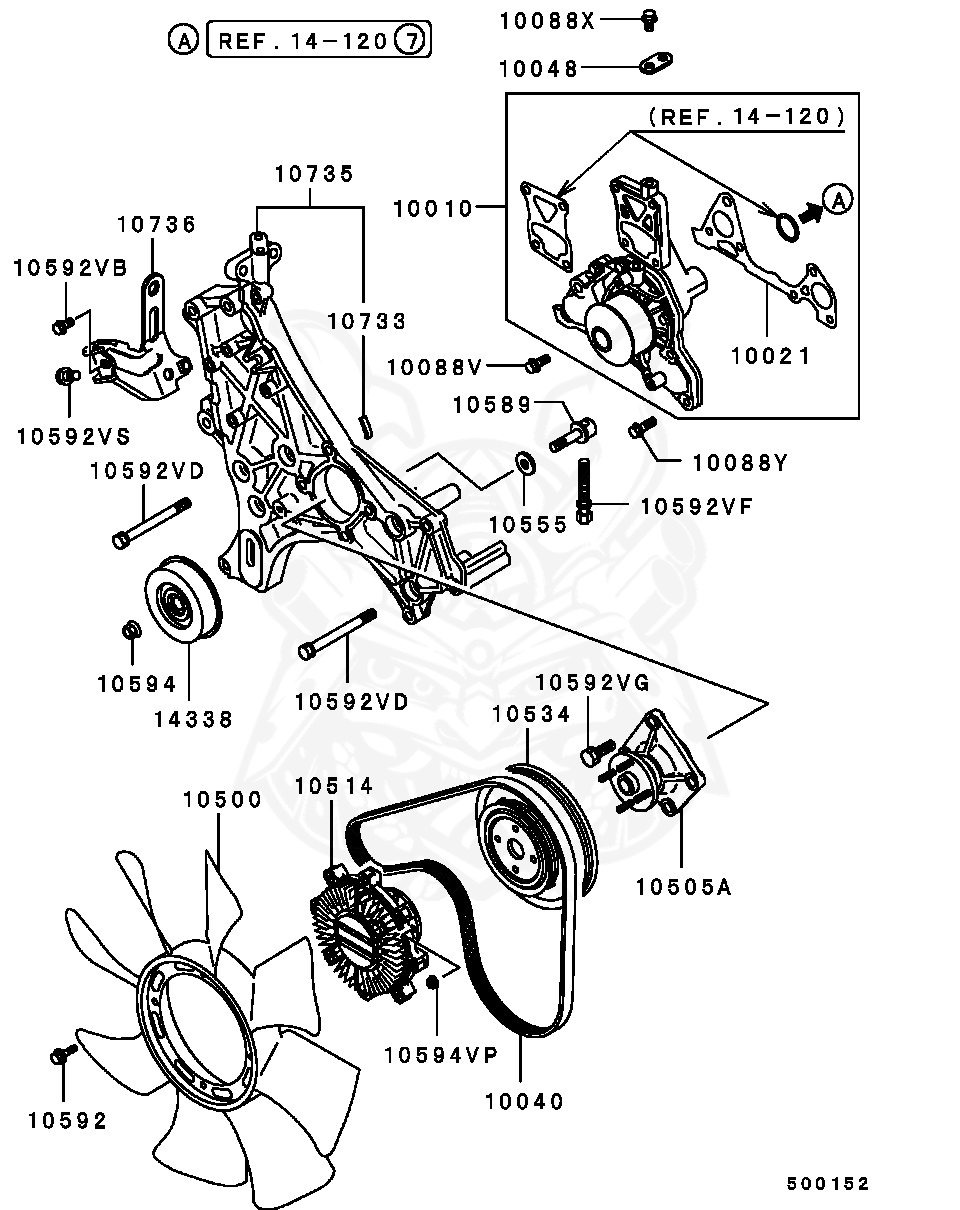 MD199223 - Mitsubishi - Belt, Alternator & Others - Nengun Performance