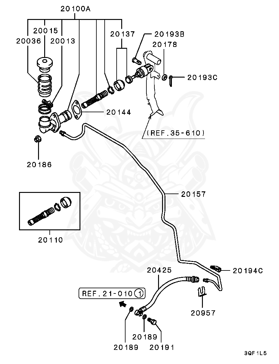 MA431825 - Mitsubishi - Clip, Brake Fluid Line - Nengun Performance