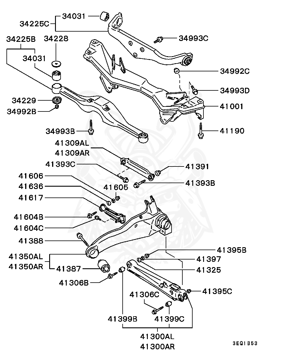 MB809344 - Mitsubishi - Bolt, Rr Susp Crossmember - Nengun Performance