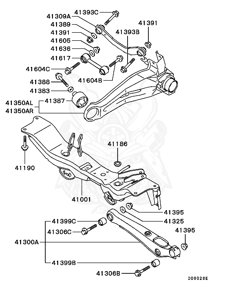 MU431006 - Mitsubishi - Nut, Fr Susp Lwr Arm - Nengun Performance