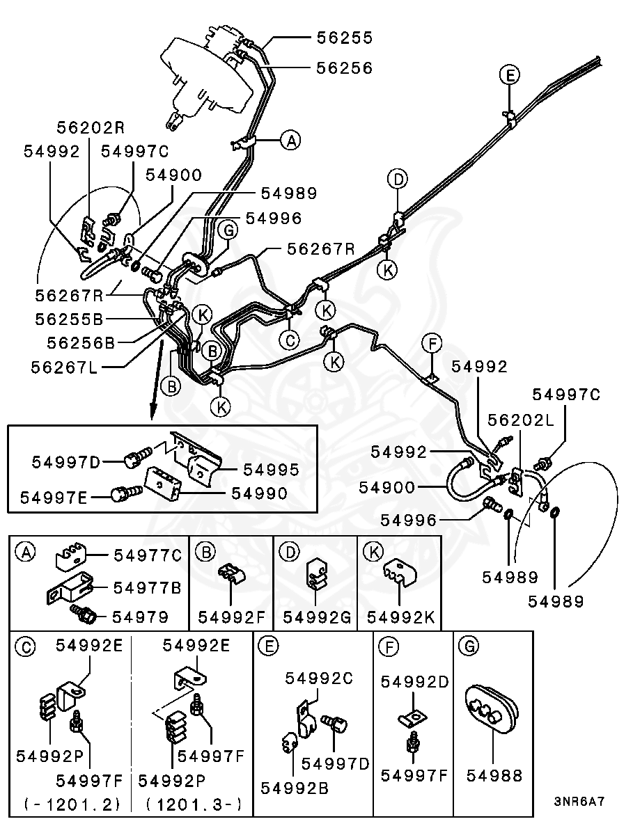 4650B827 - Mitsubishi - Gasket, Brake Fluid Line - Nengun