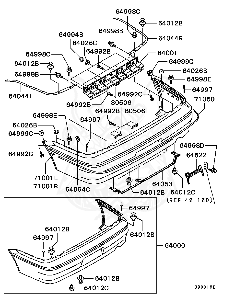 MS452393 - Mitsubishi - Screw, Fr Bumper - Nengun Performance