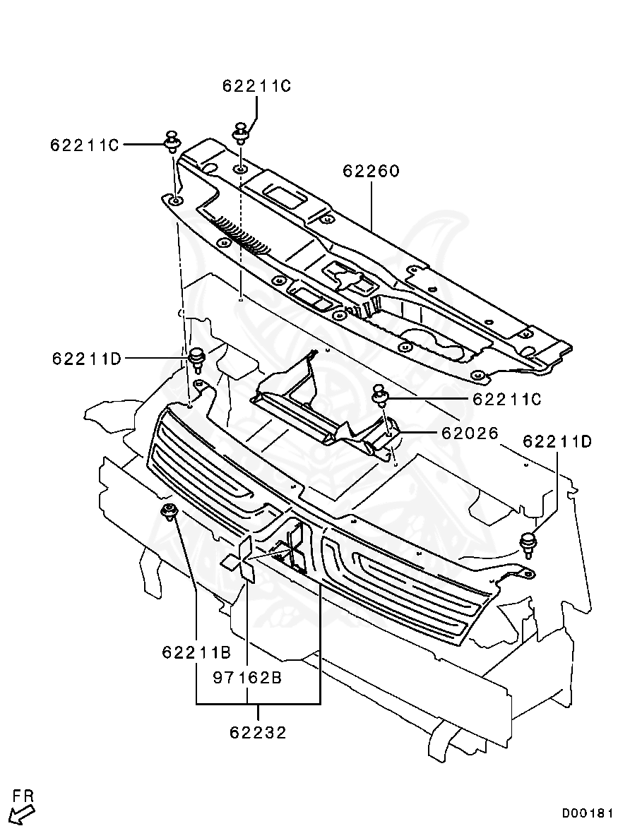 MR288150 - Mitsubishi - Clip, Splash Shield - Nengun Performance