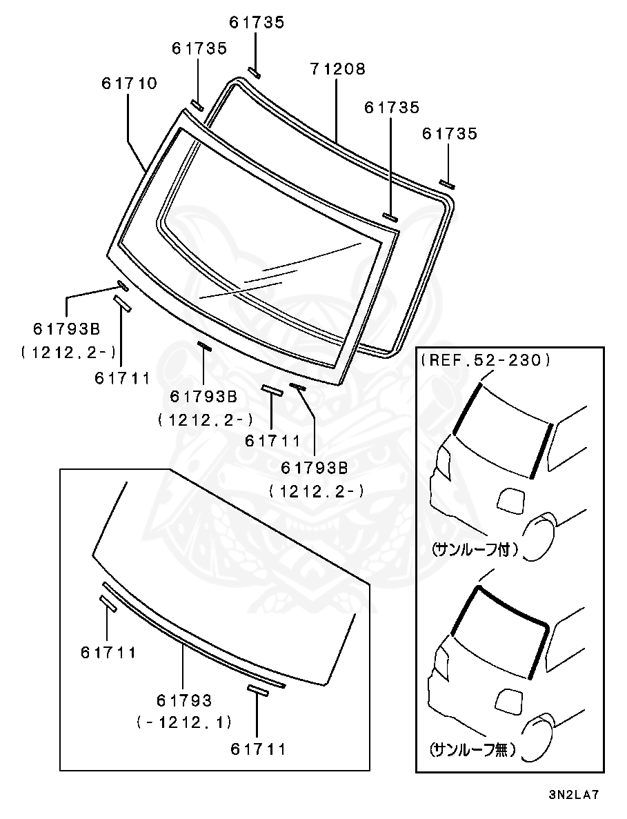 MR379666 - Mitsubishi - Glass, Windshield - Nengun Performance