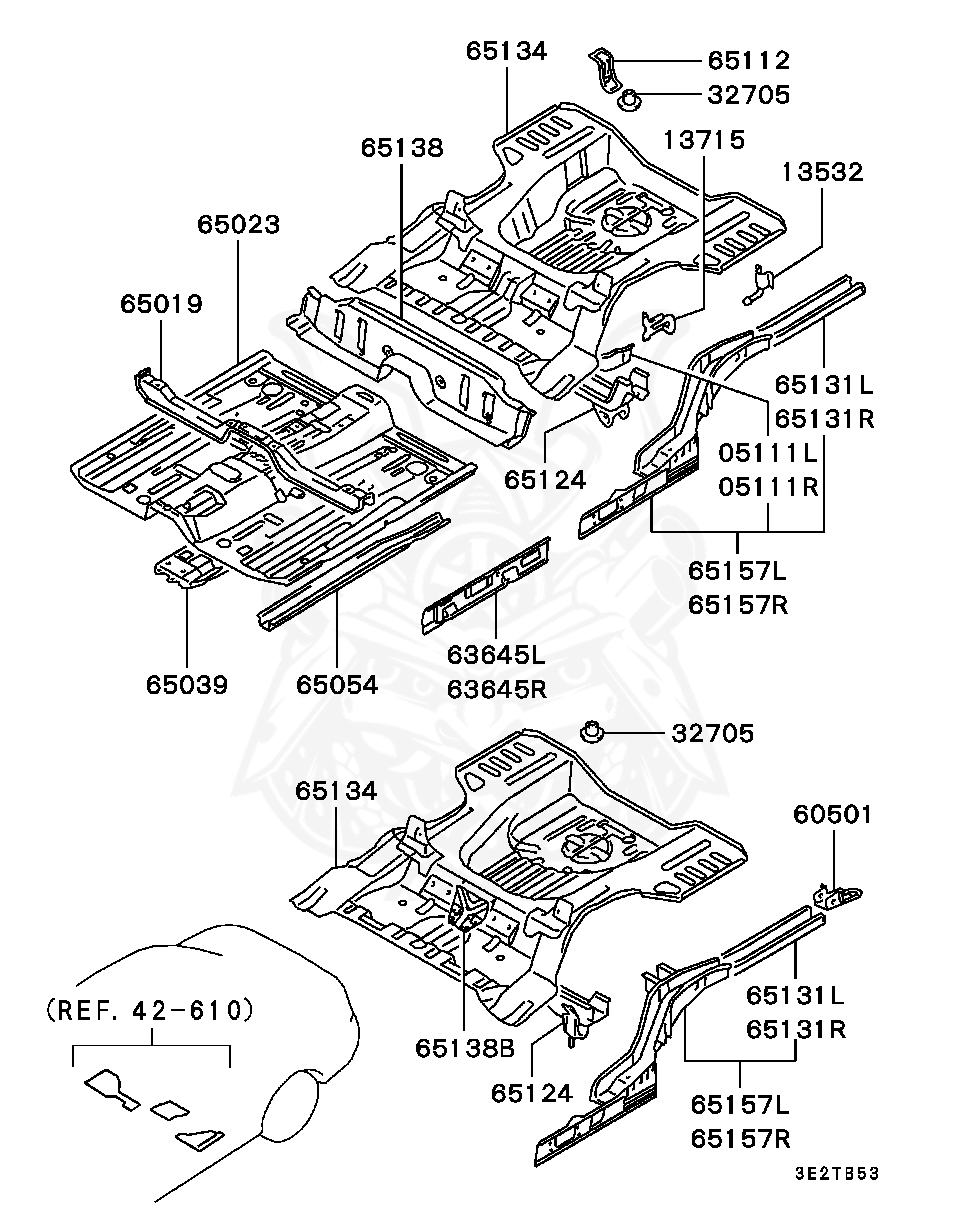 MB835830 - Mitsubishi - Floor, Rr - Nengun Performance