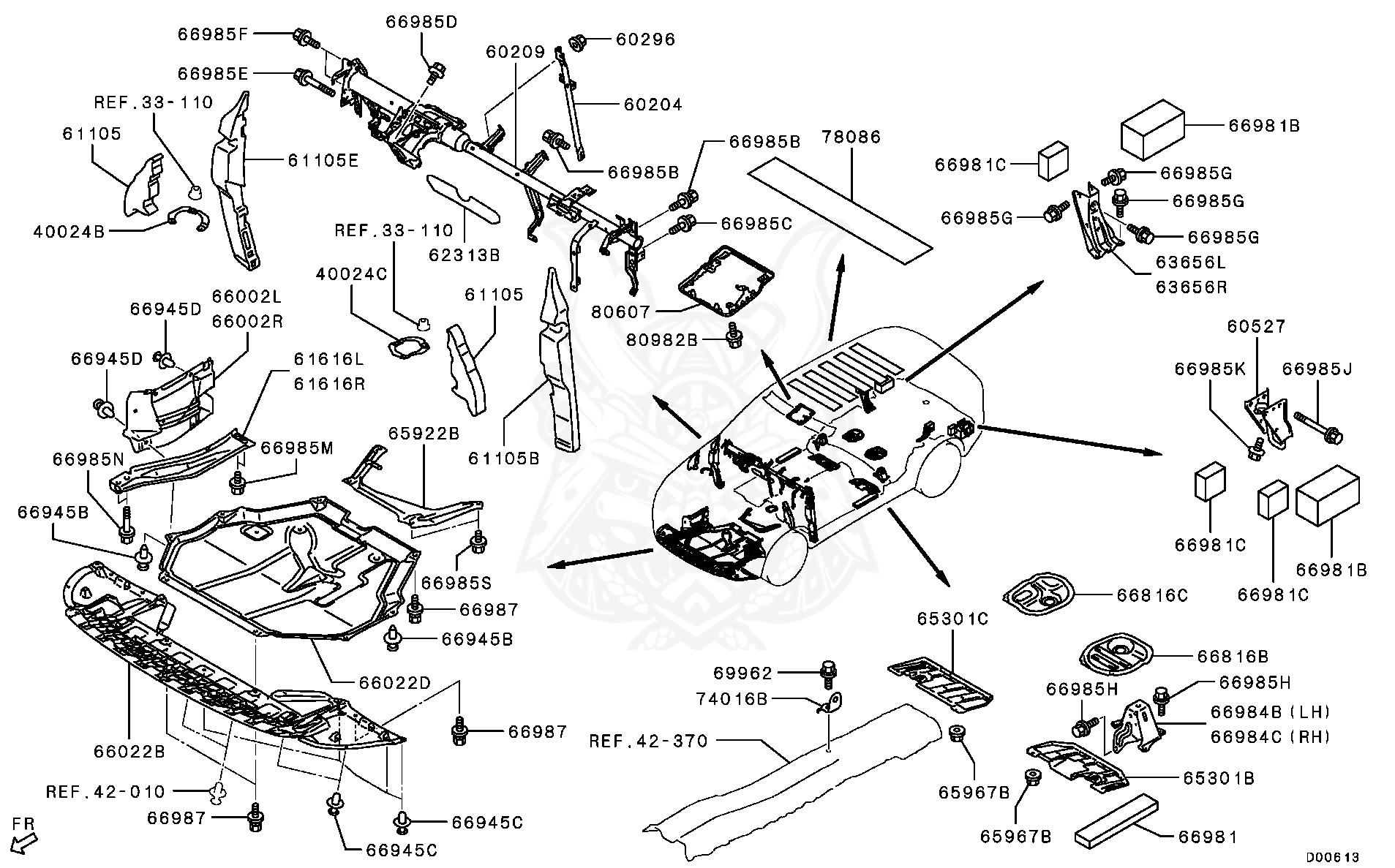 MR328954 - Mitsubishi - Clip, Eng Room Cover - Nengun Performance