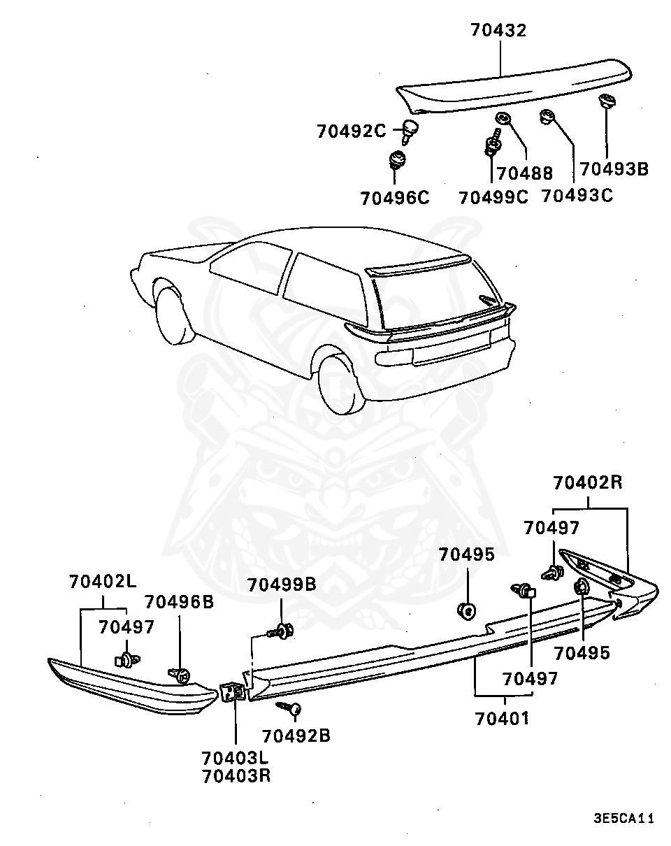 MB759399 - Mitsubishi - Air Spoiler, Side, Rh - Nengun Performance