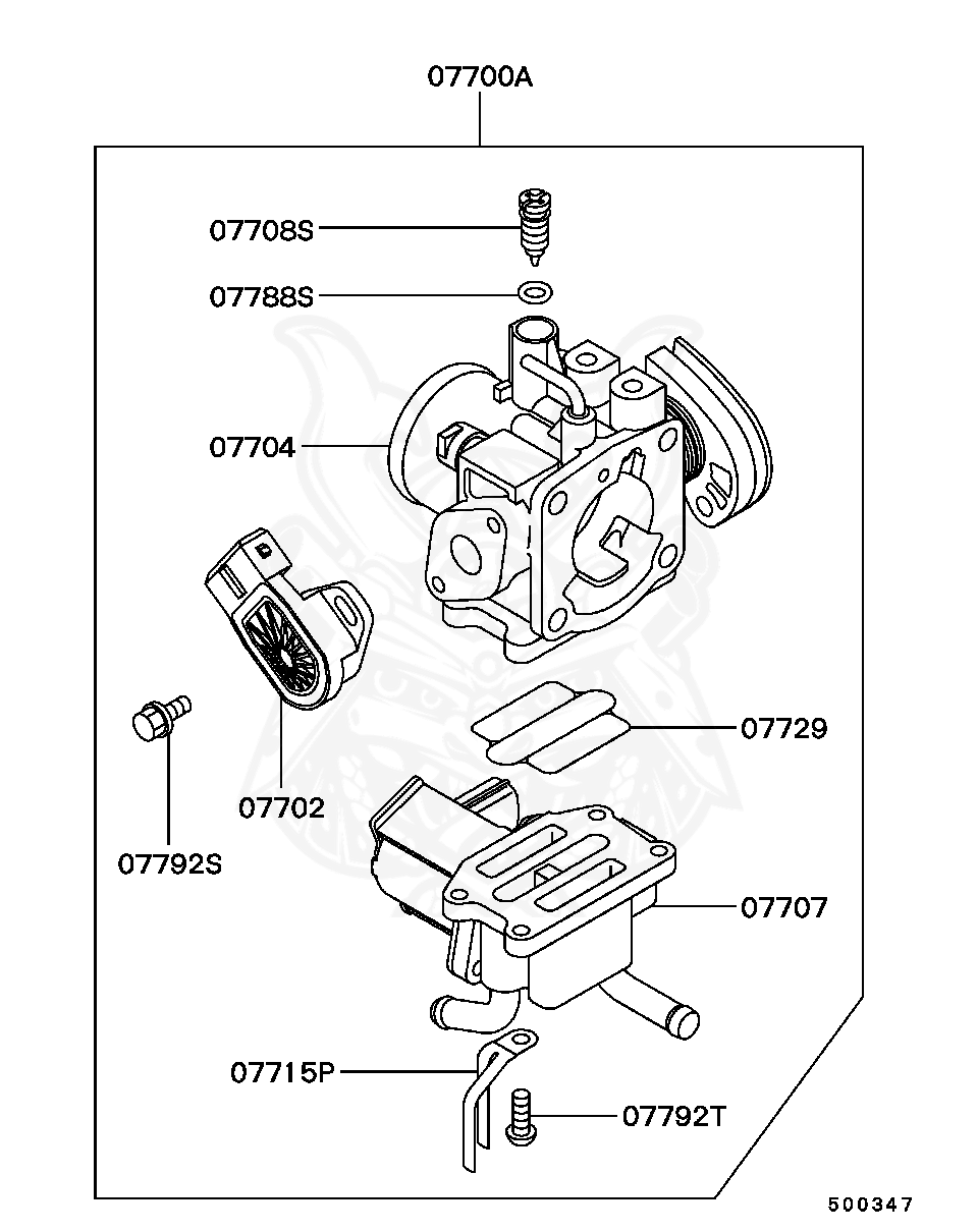 Mitsubishi - Throttle Sensor, Throttle Body