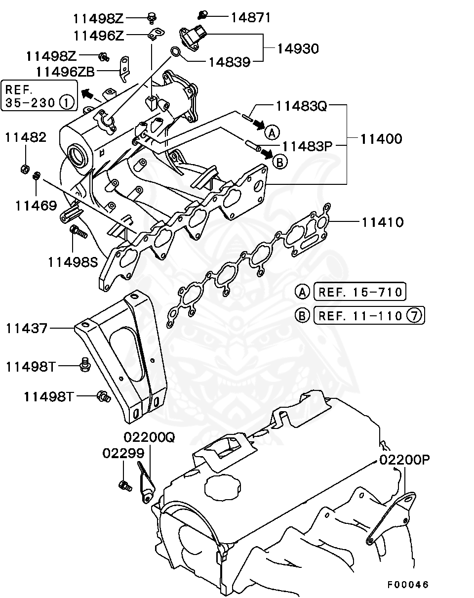 Mitsubishi - Bolt, Eng Rr Plate