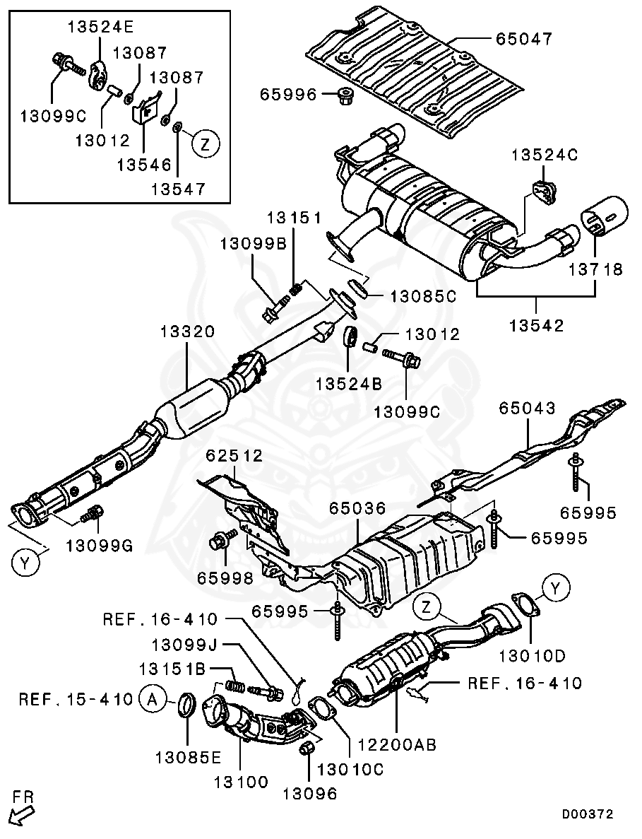 Mitsubishi - Seat, Exhaust Muffler Hanger