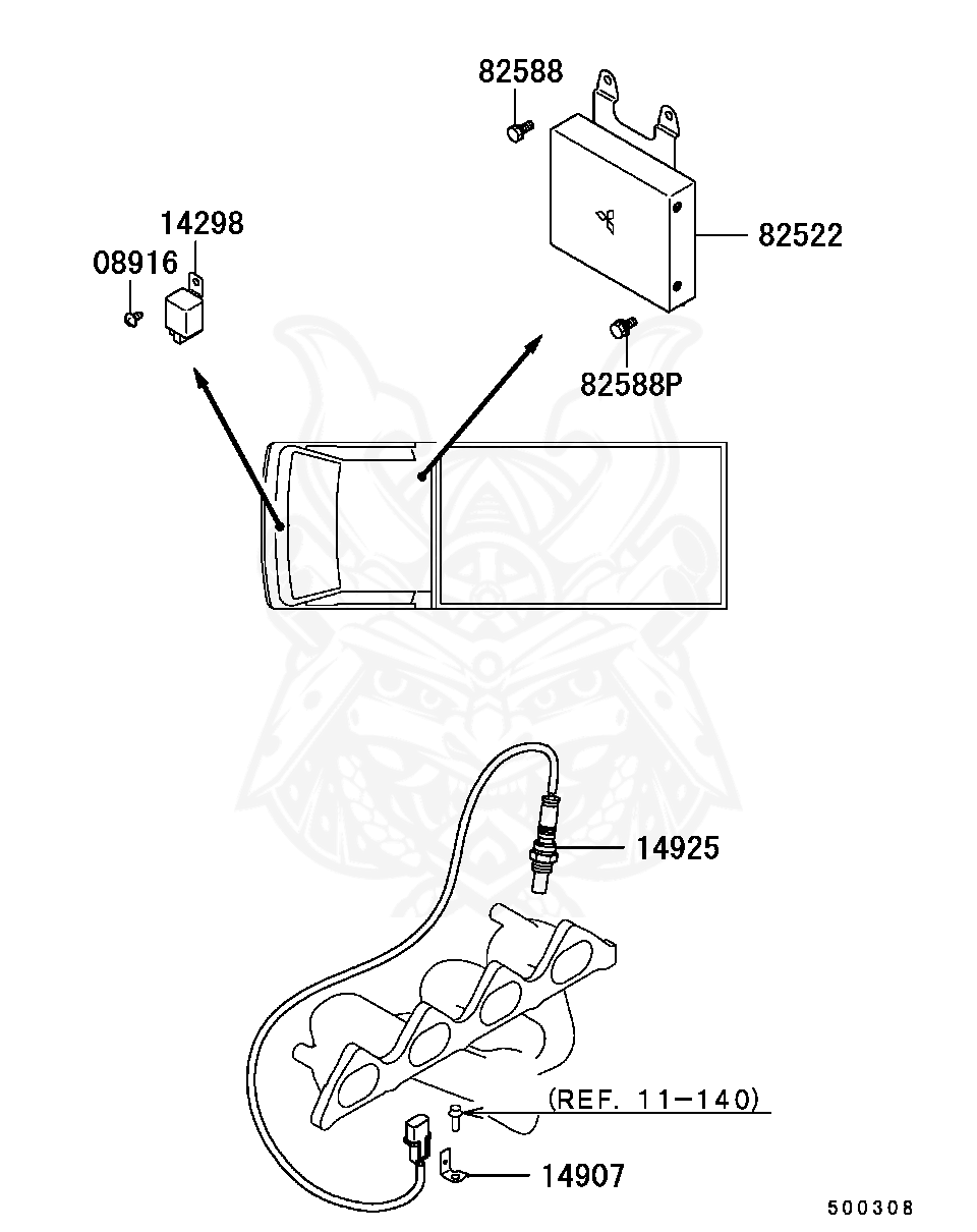 MD176884 - Mitsubishi - Sensor, Eng Control Oxygen - Nengun 